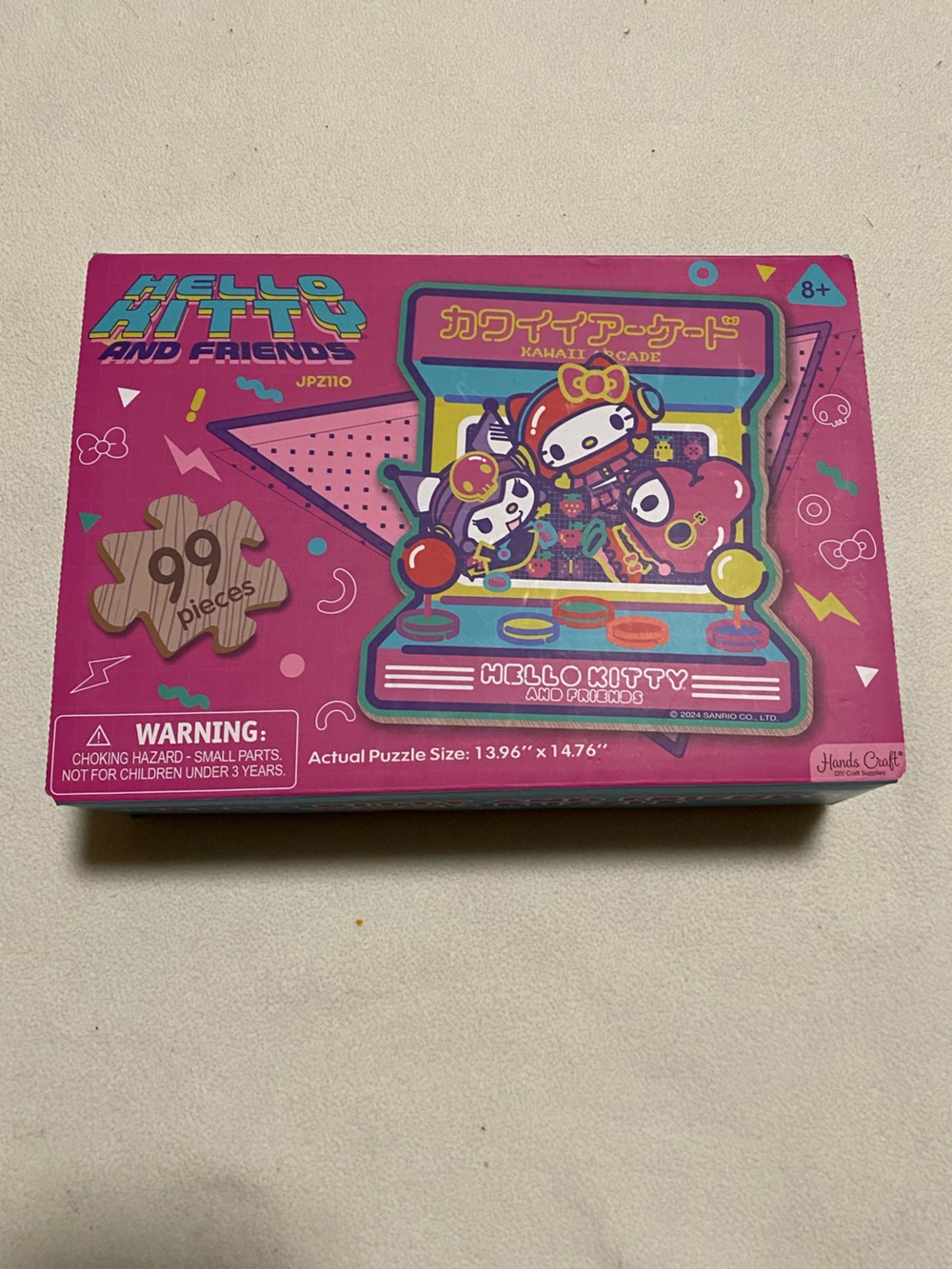 Sanrio Hello Kitty Pink Arcade Puzzle - 99 wood piece
